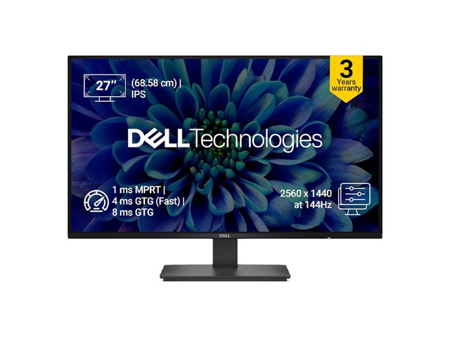 A Dell SE2726D 27-inch monitor on a wide stand, seen from the front.