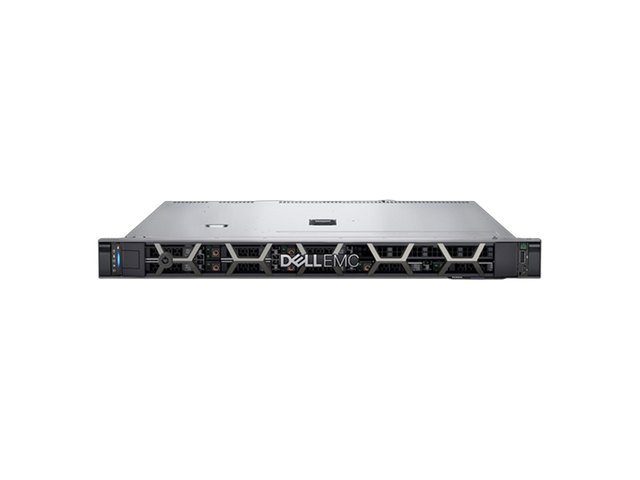 A 1U Dell rack server, seen from the front.