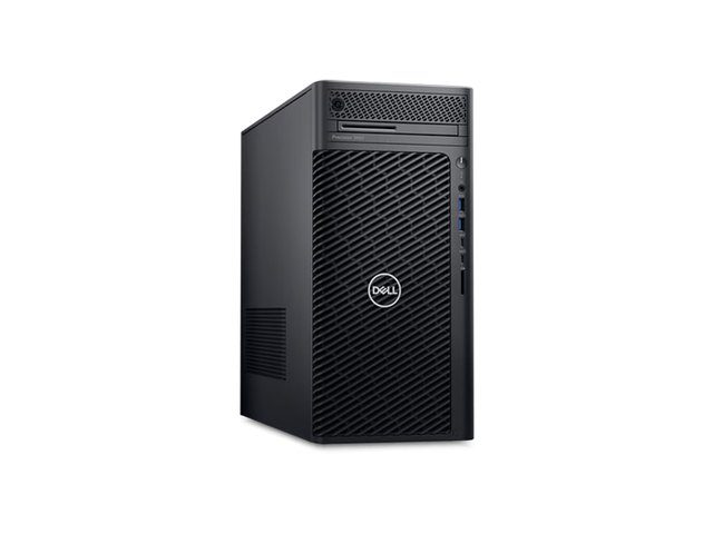 A Dell Precision tower workstation, seen from the front.