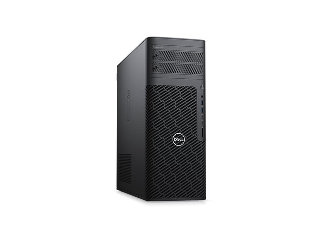 A Dell Precision 7875 tower workstation, seen from the front.